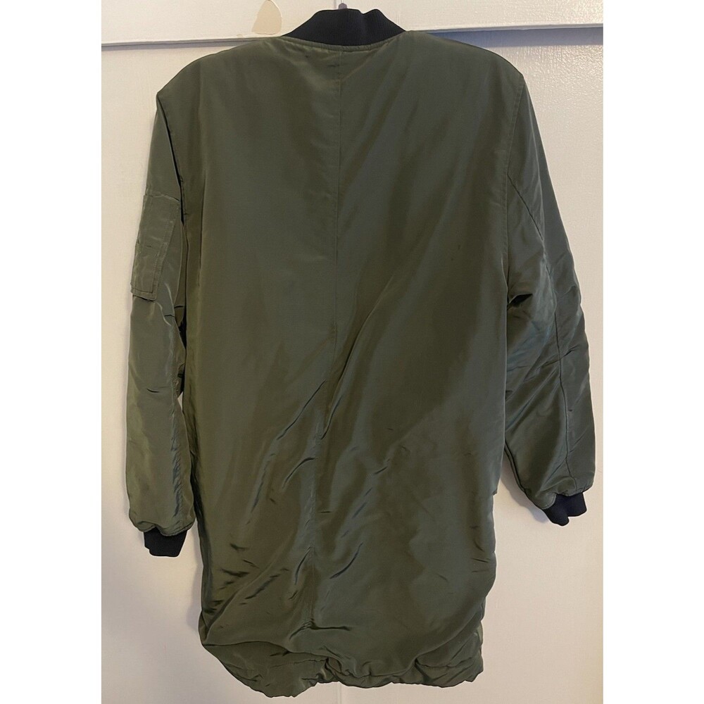 TRDMRK Women GreenBomber Jacket Size Medium Full Zip Puffer Jacket - Picture 4 of 11